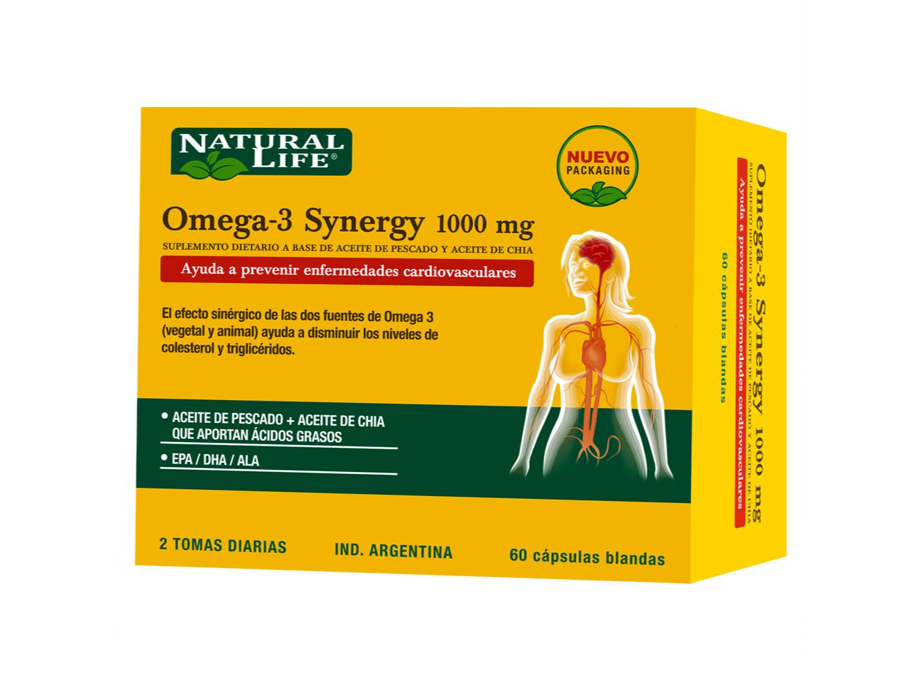 NATURAL LIFE OMEGA 3 SYNERGY 60 CAPS