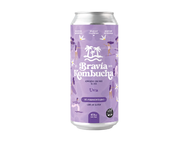 BRAVIA KOMBUCHA UVA 473 ML