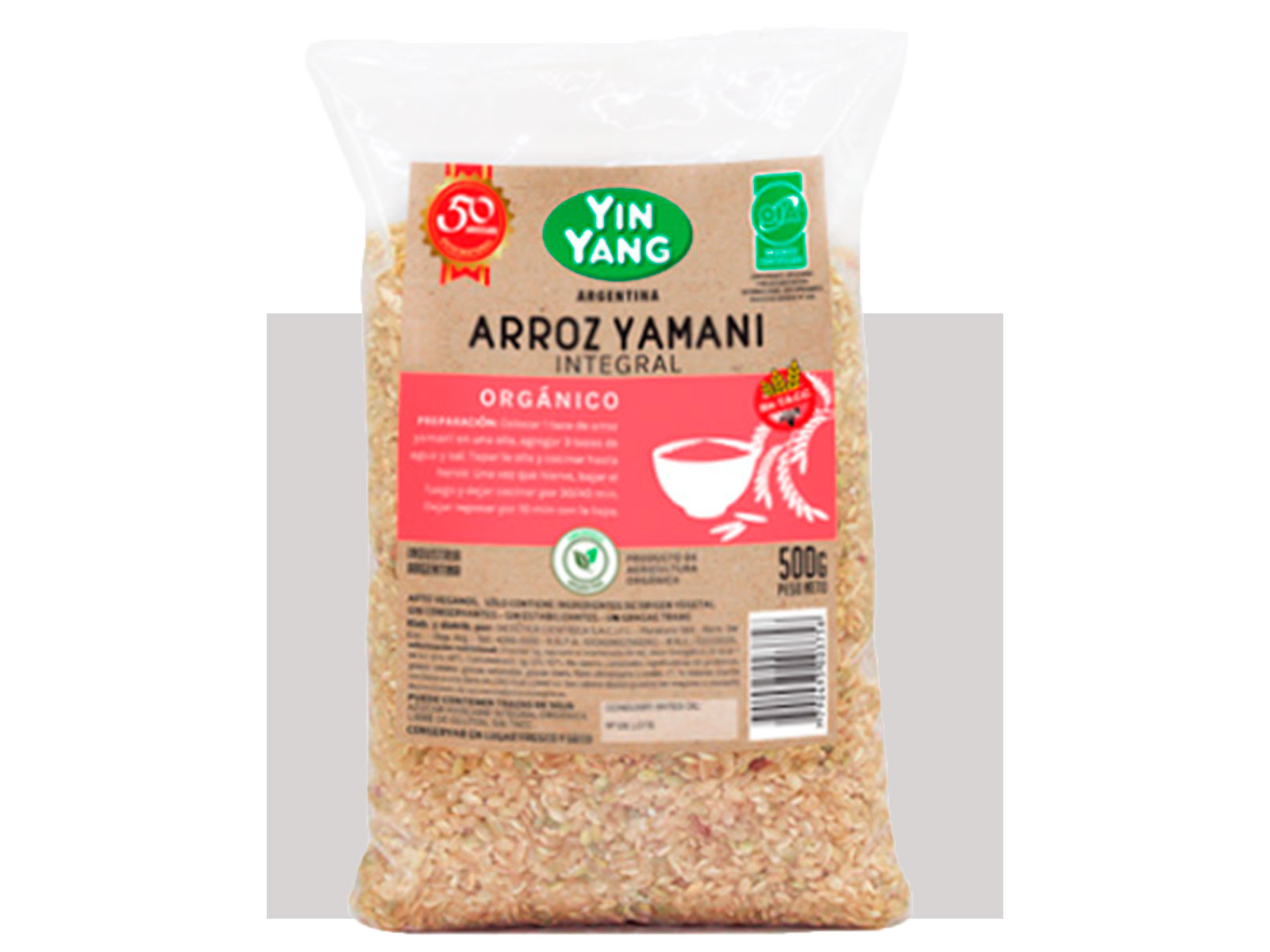YIN YANG ARROZ YAMANI ORGANICO X 500 G