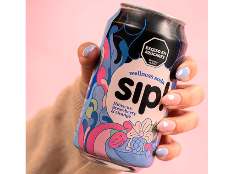 SIP SODA HIBISCUS STRAWBERRY ORANGE 354ML