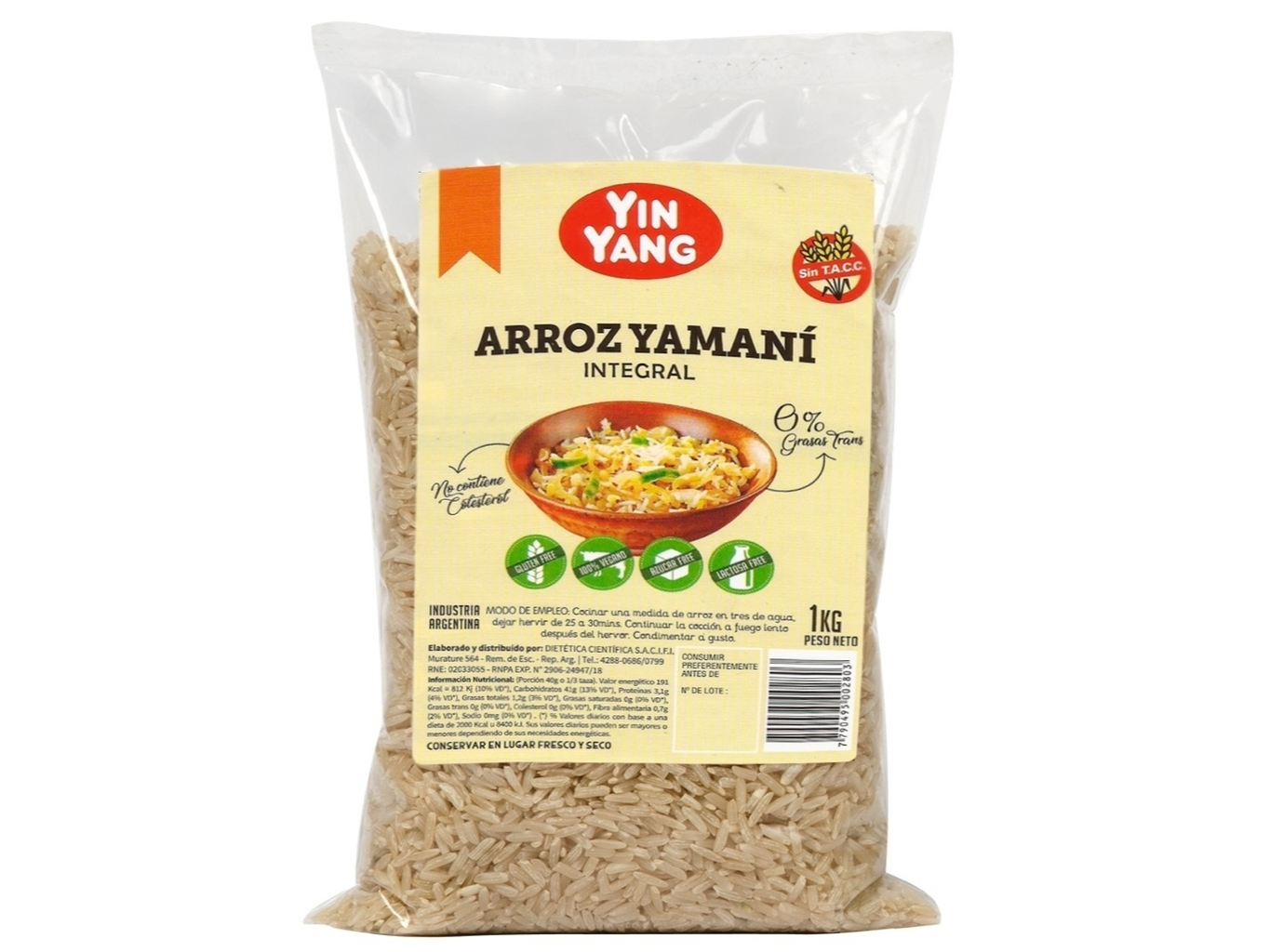 YIN YANG ARROZ YAMANI INTEGRAL X 1 KG