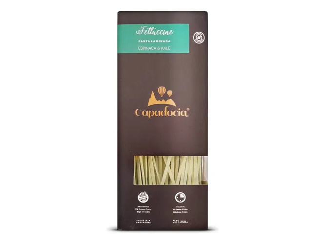 CAPADOCIA FETTUCCINE ESPINACA Y KALE 250 G