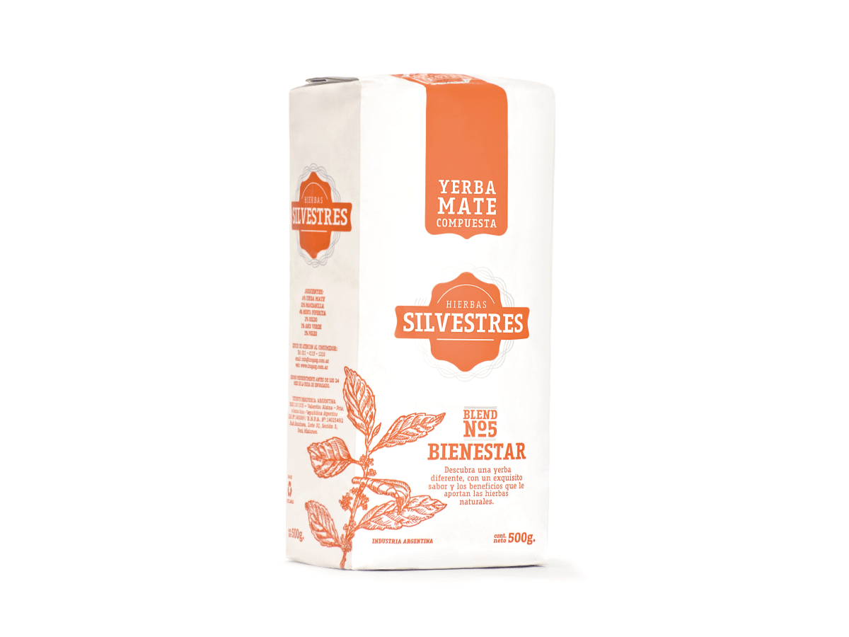 YERBA H SILVESTRE X500GR BLEND 5 BIENESTAR