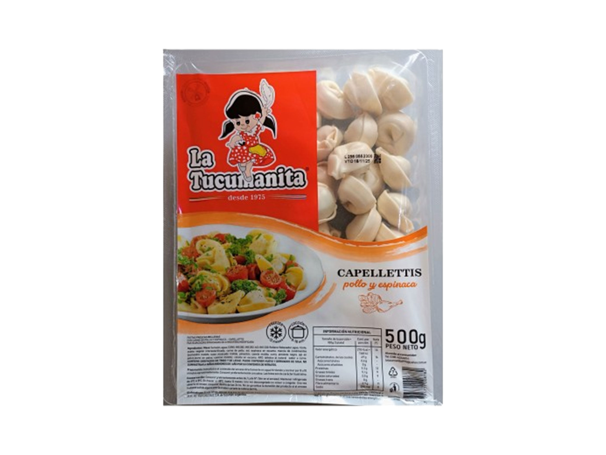 CAPELETTIS X 500G LA TUCUMANITA POLLO Y VERDURA