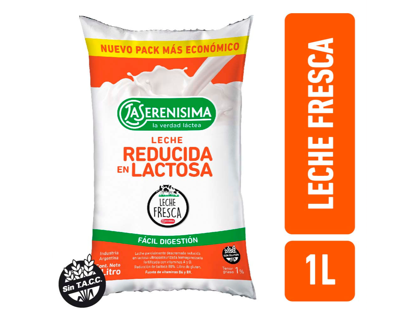 LECHE LS DESC RED.LACTOSA SACHET 1L