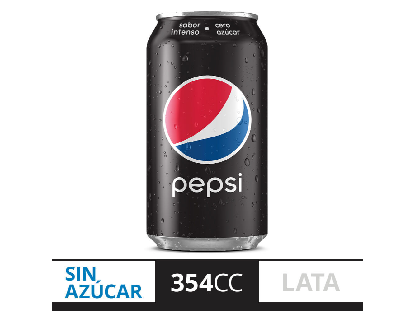 PEPSI BLACK S/ AZUCAR LATA 354 CC