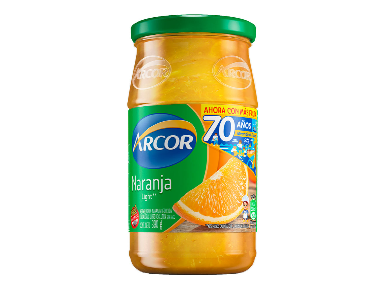 MERMELADA ARCOR LIGHT NARANJA  390