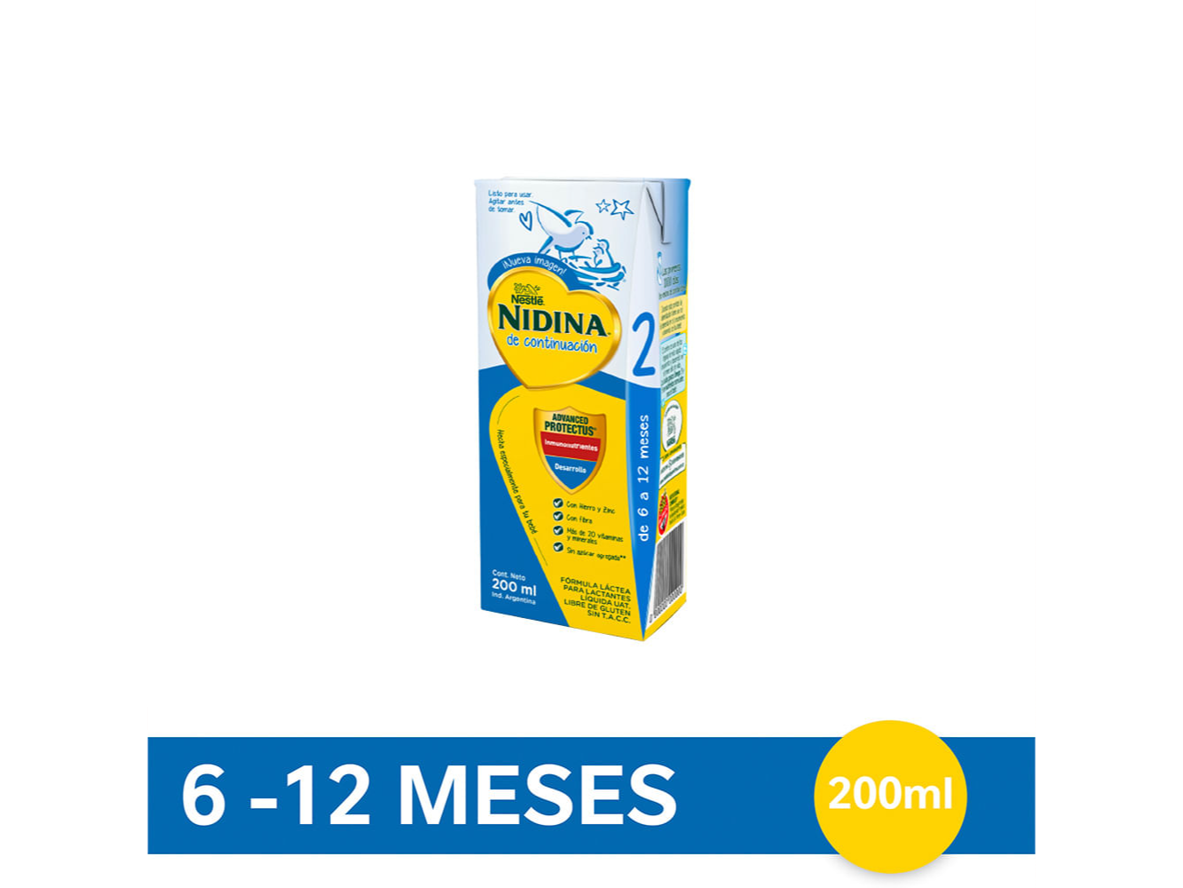 LECHE NIDINA 2 SLIM LEAF X 200 ML