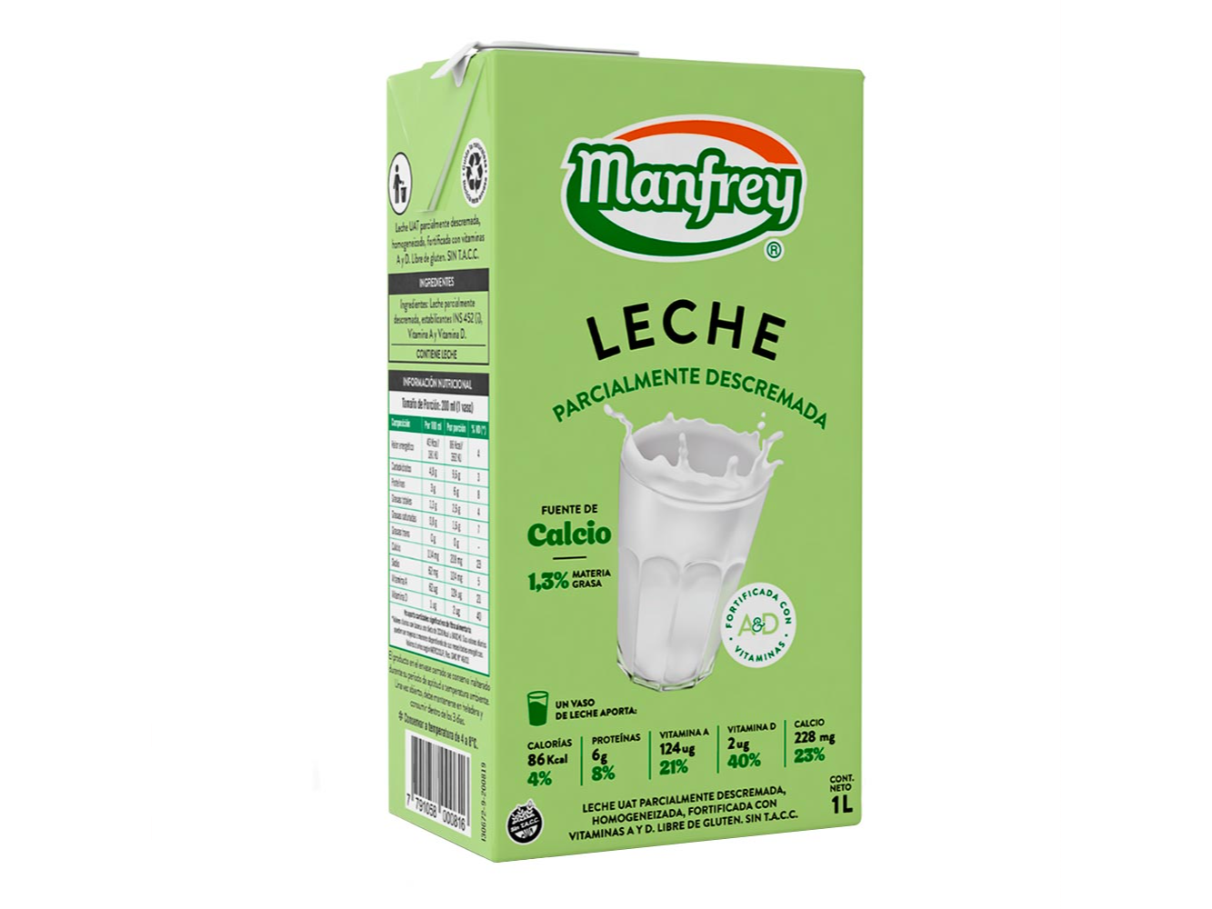 LECHE MANFREY PARC. DESC.HOMOGENEIZADA X 1LT