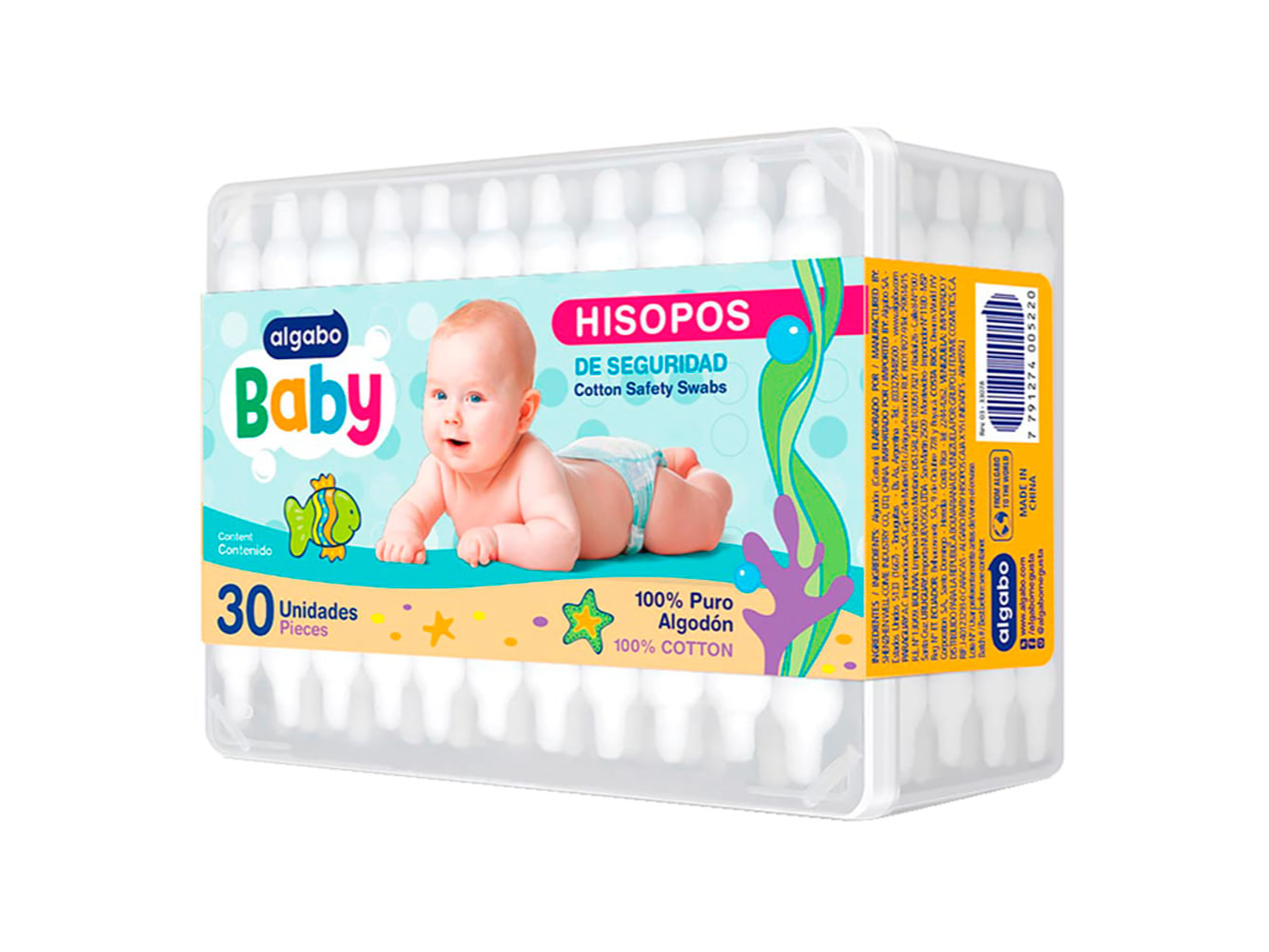 HISOPOS ALGABO BABY X 30UNID