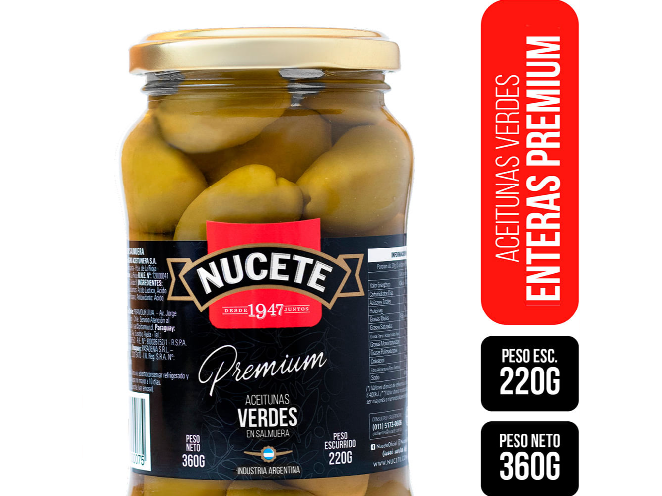 ACEITUNA NUCETE VERDE PRE FRASC 360