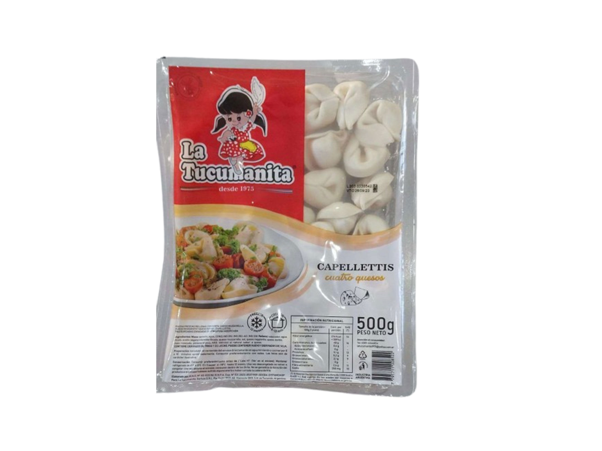 CAPELLETIS 4 QUESOS X500GR ATM LA TUCUMANITA