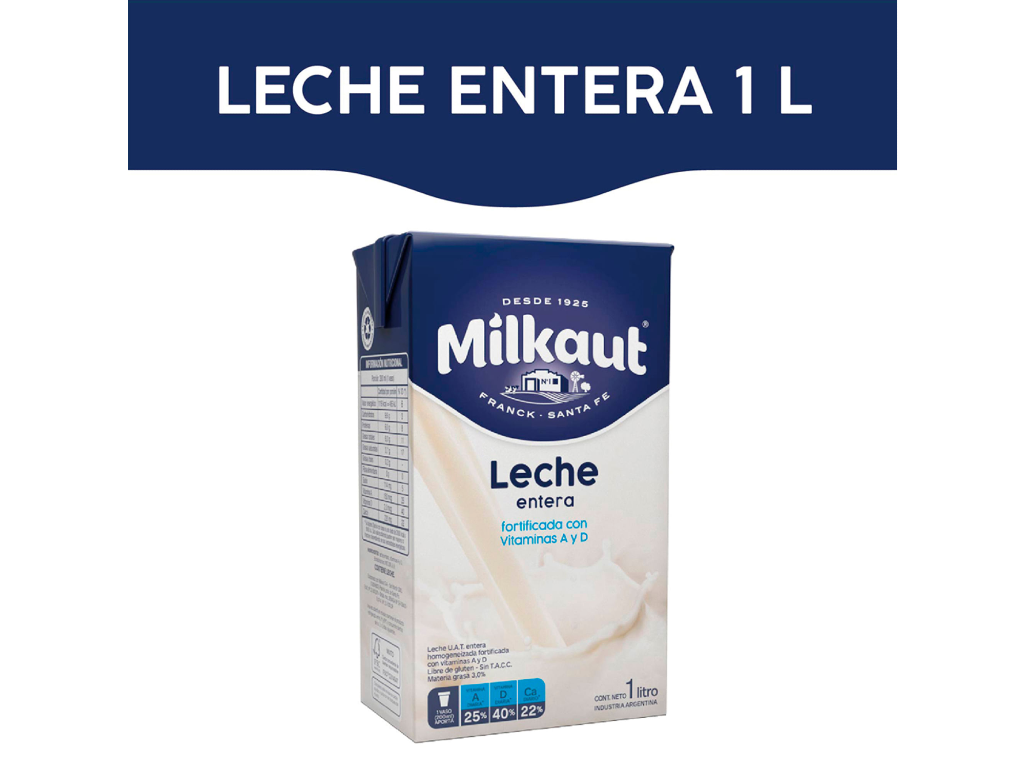 LECHE MILKAUT  ENTERA X 1L