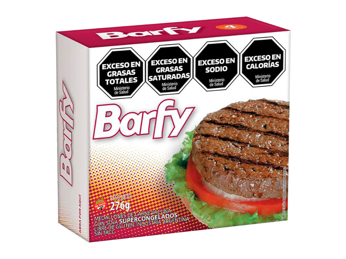 HAMBURGUESA BARFY X4U 276G