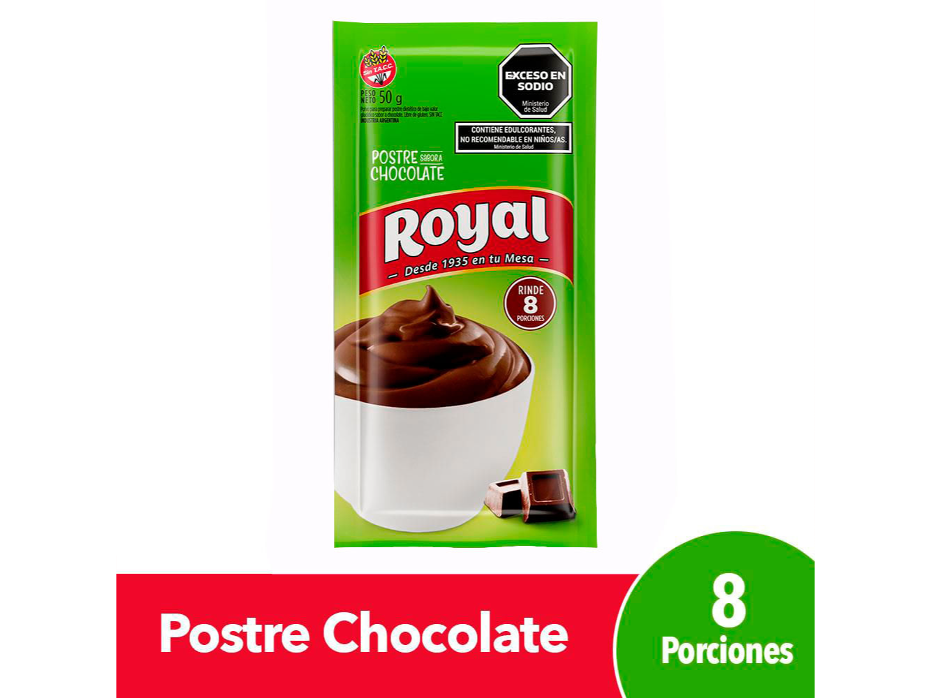 POSTRE ROYAL LIGHT CHOCO 50 GR