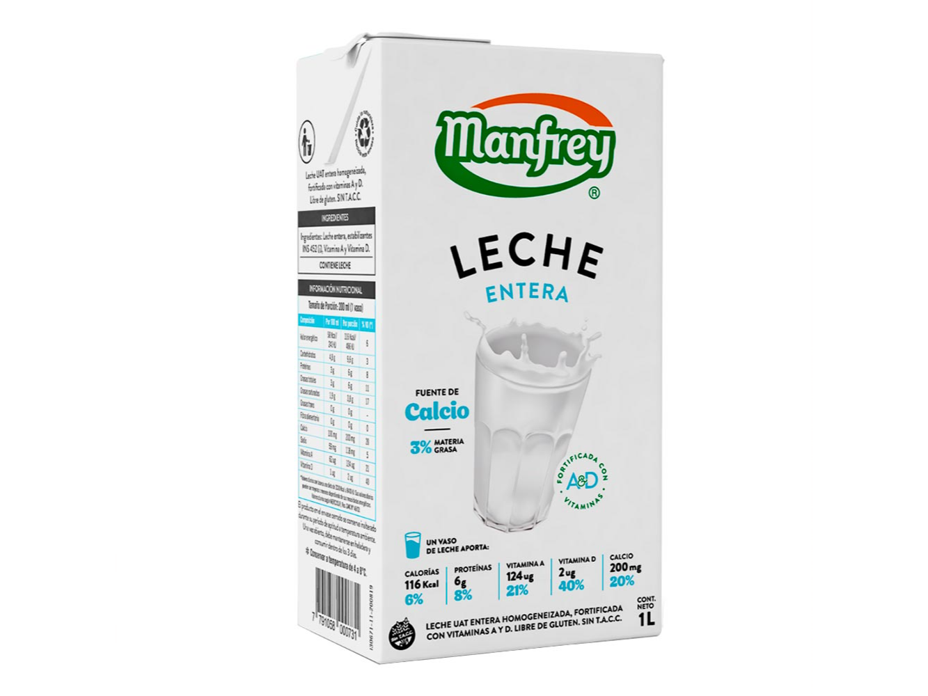 LECHE MANFREY ENTERA LARGA VIDA X 1L