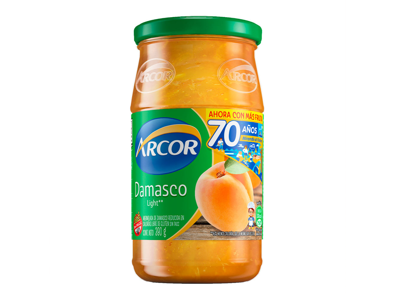 MERMELADA ARCOR LIGHT DAMASCO 390G