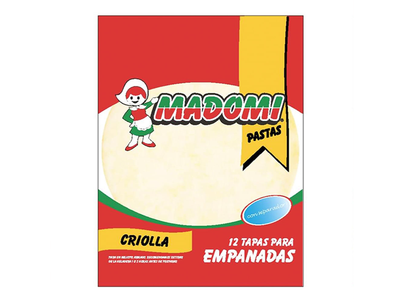 DISCOS EMPANADAS HOJALDRE / CRIOLLA MADOMI X12