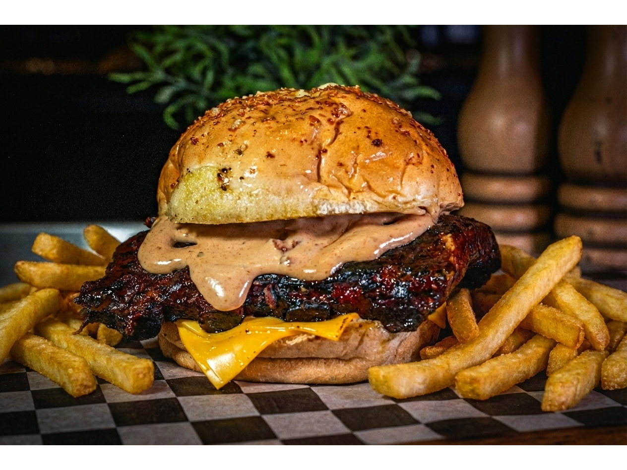 Sándwich De Ribs (Ribwich) Medium Con Papas