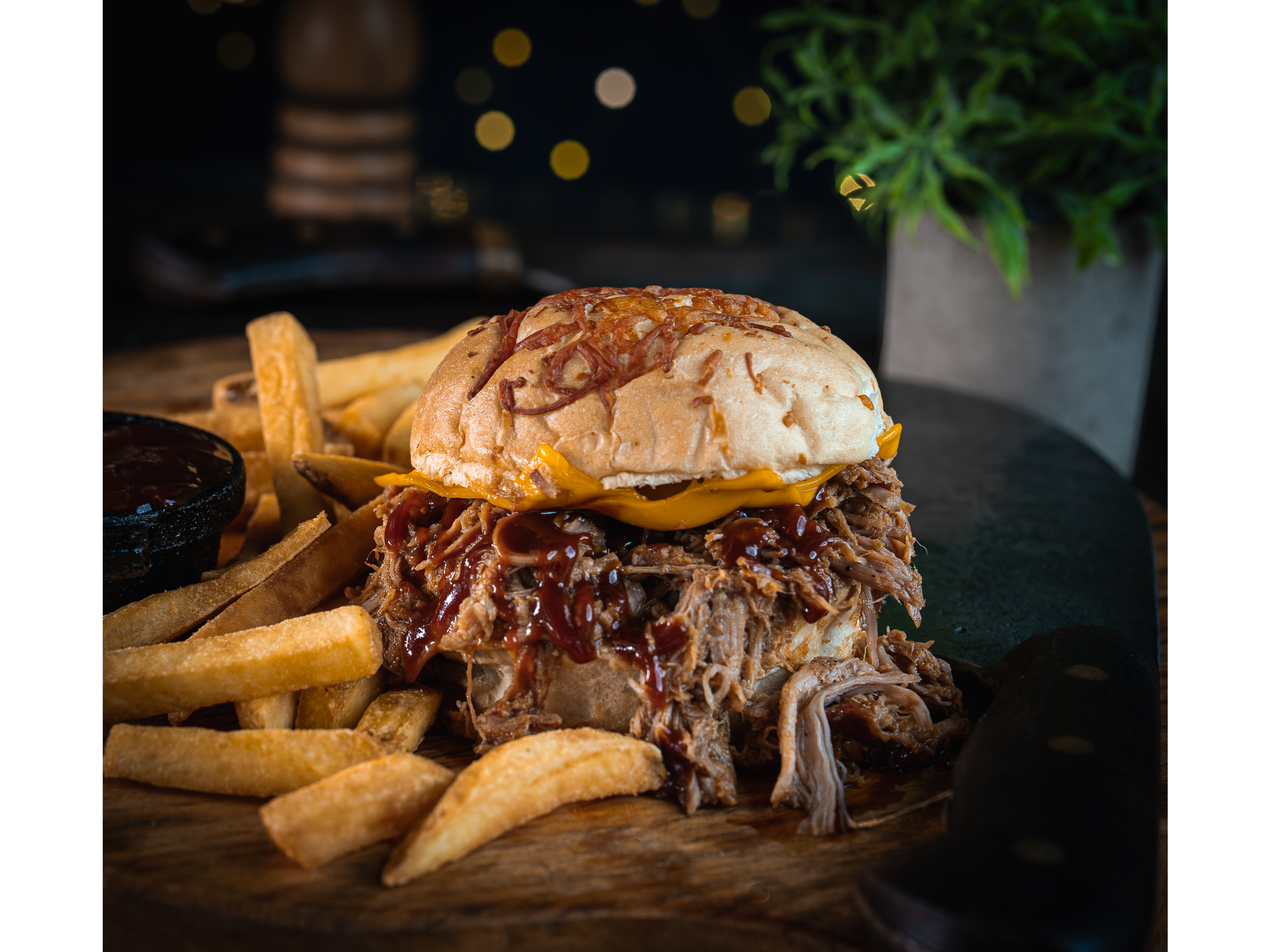 Sándwich De Pulled Pork Medium Con Papas