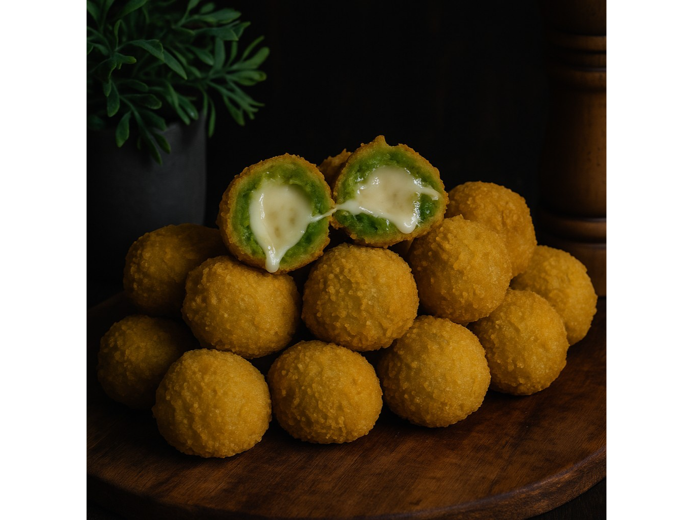 Bocaditos/Bites de Espinaca y Queso + Salsa A Elección