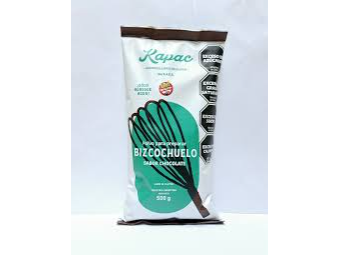 PRE MEZCLA DE BIZCOCHUELO DE CHOCOLATE KAPAC 500G