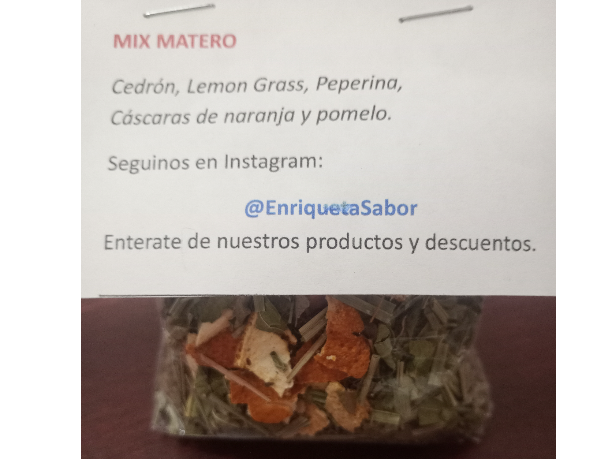 Blends Mate y Té de Enriqueta Sabor