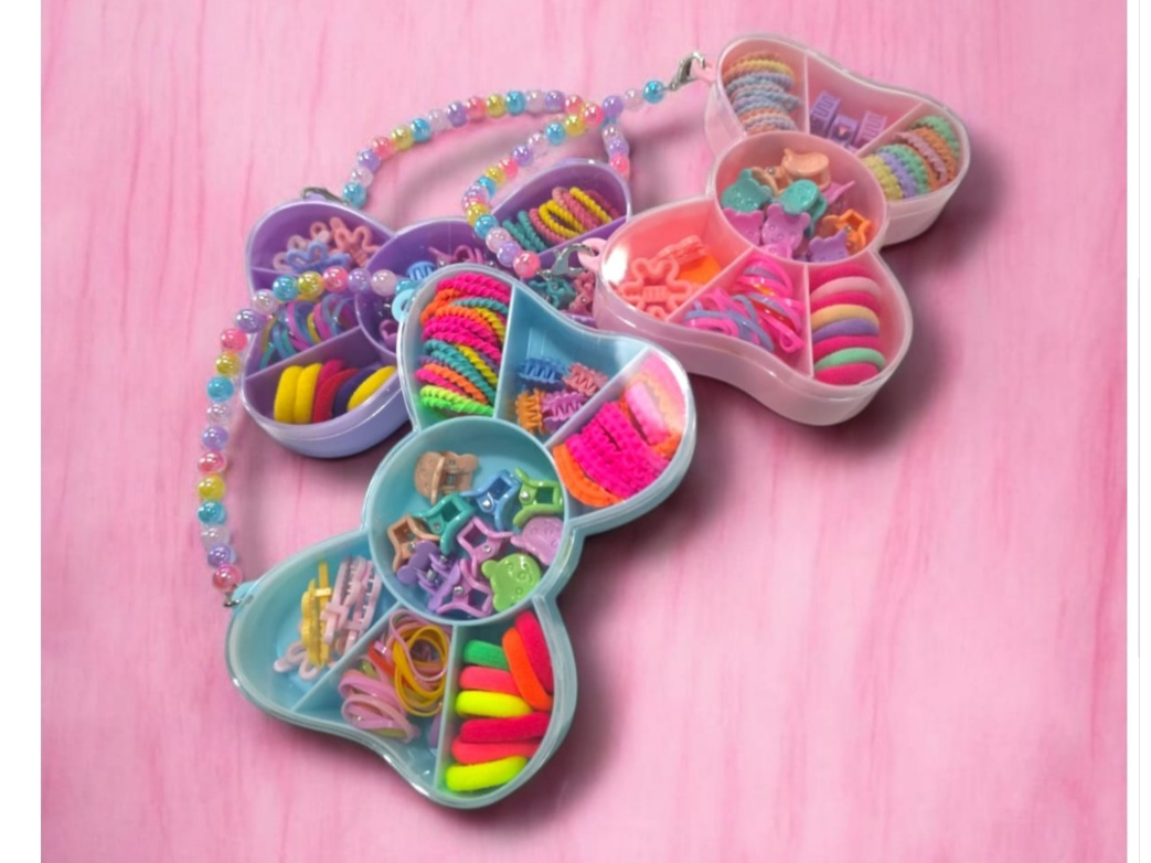 Box Cartera Moño C/colitas y broches