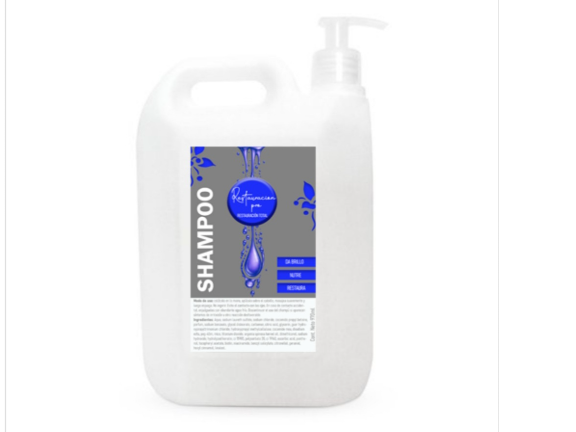 Shampoo y acondicionado con bomba x litro