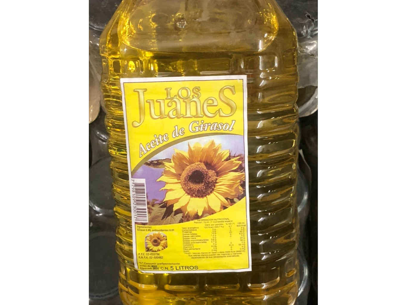 Distribuidora Valladares | ACEITE DE GIRASOL LOS JUANES X 8 LITROS