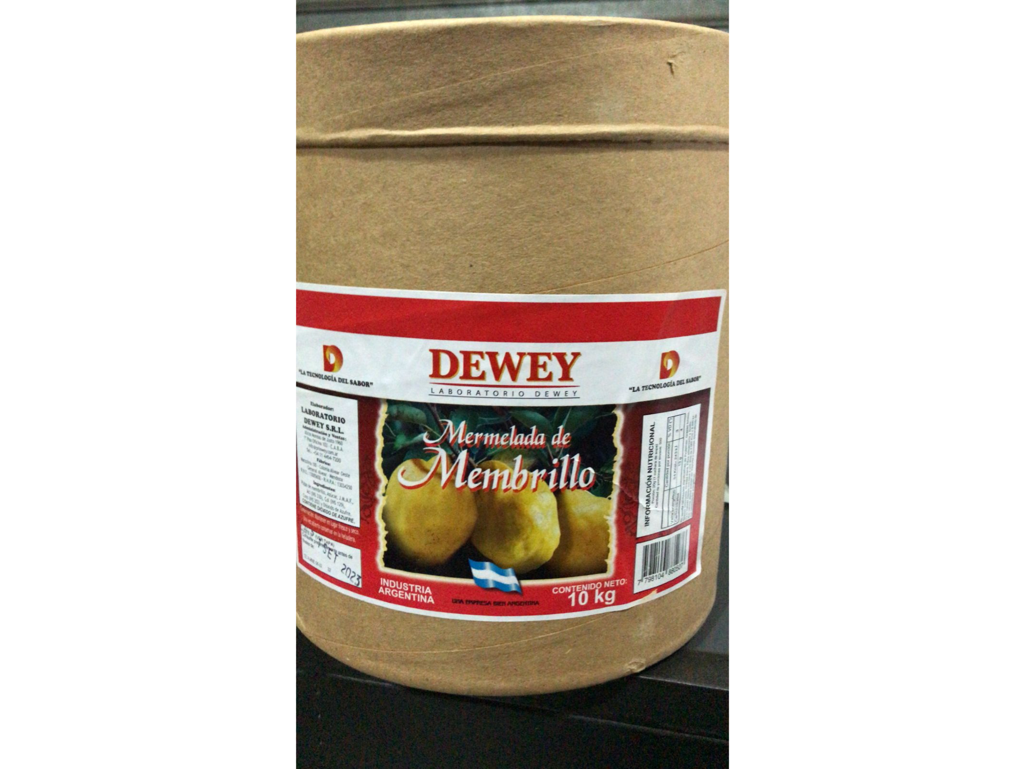 MERMELADA DE MEMBRILLO DEWEY X 10 KG