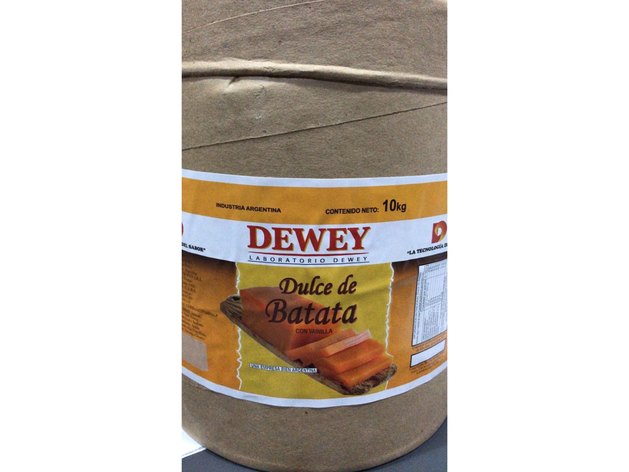 MERMELADA DE BATATA DEWEY X 10 KG.