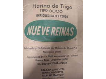 HARINA "0000" NUEVE REINAS X 25 KG