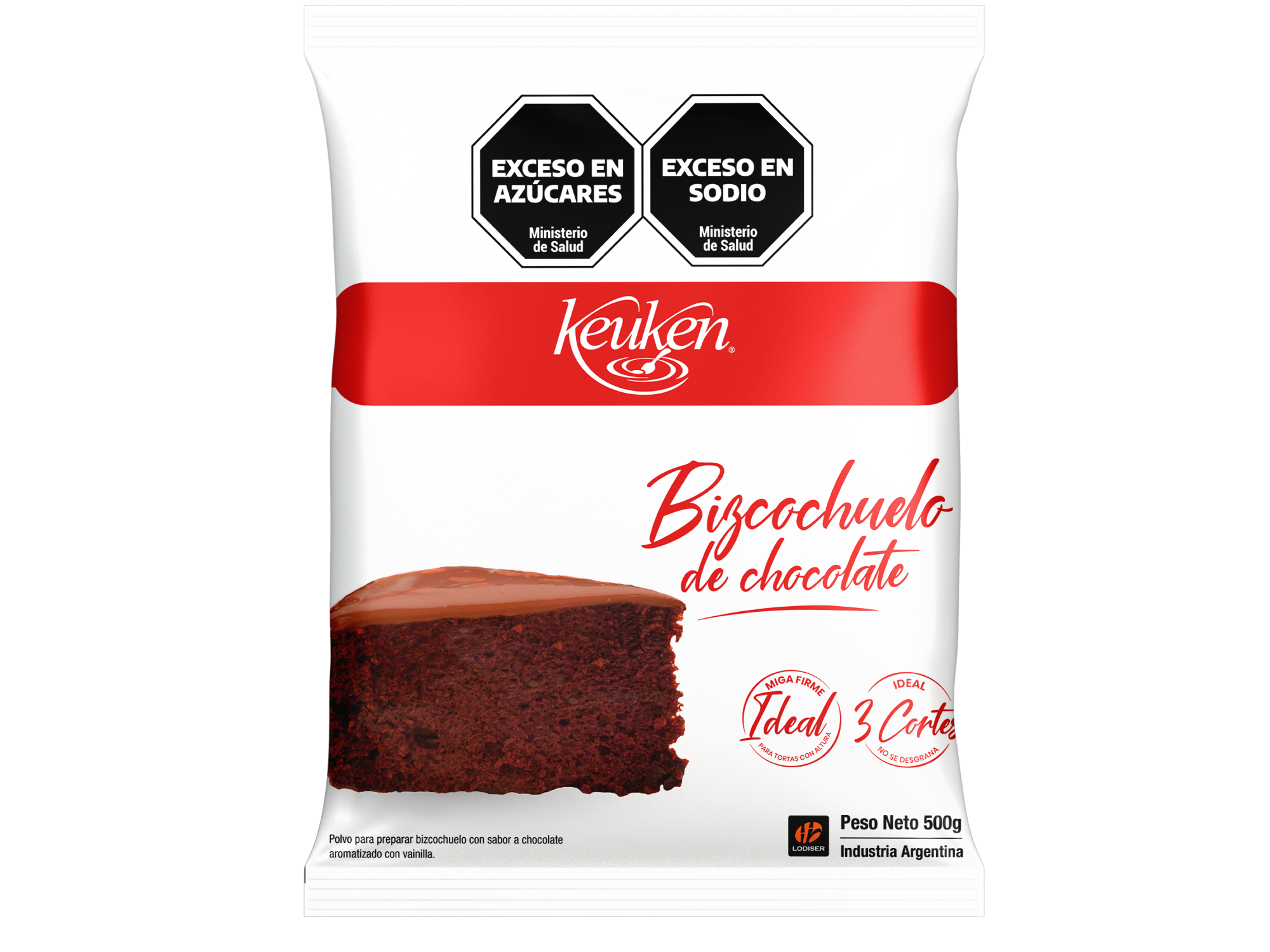 PREMEZCLA BIZCOCHUELO CHOCOLATE KEUKEN X 500 GRS.