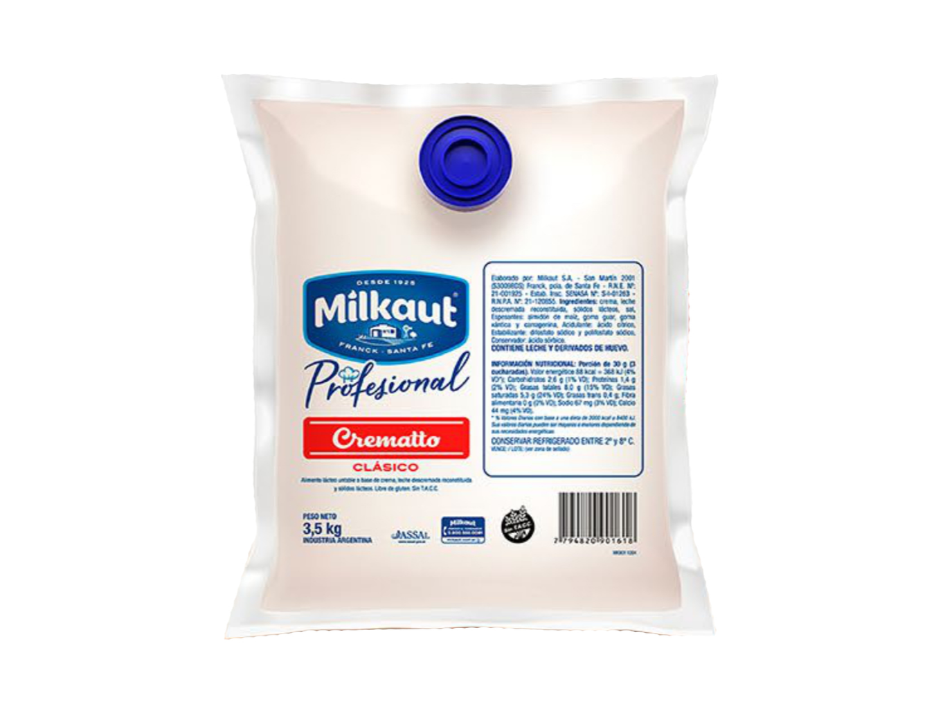 QUESO CREMA MILKAUT X 3 KG.