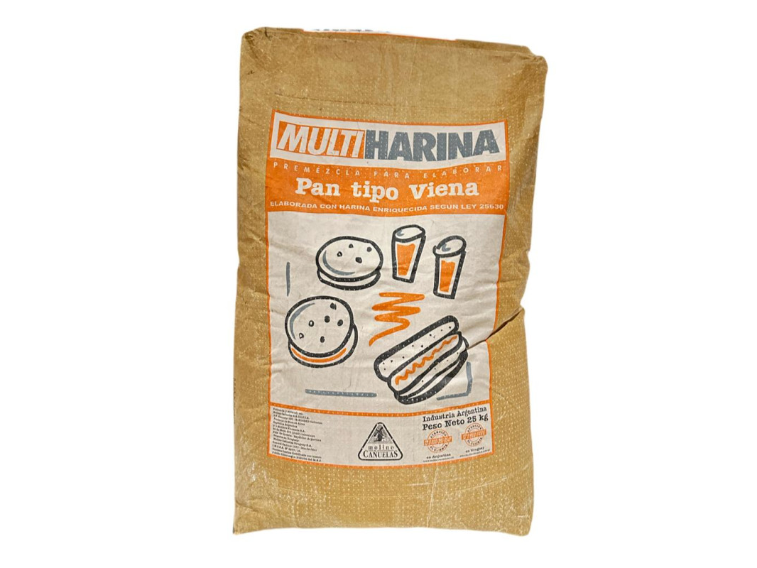 PREMEZCLA PAN DE VIENA MULTIHARINA X 25 KG.