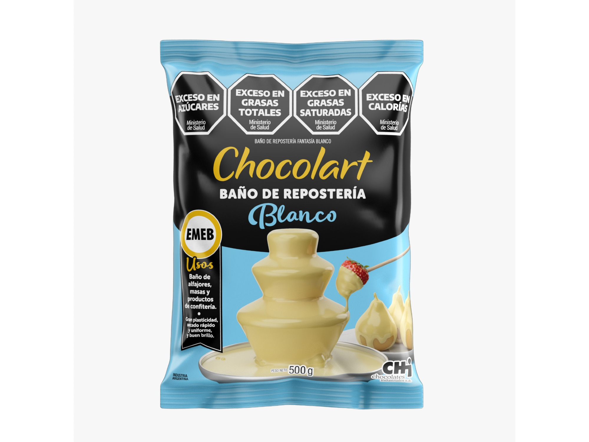 CHOCOLATE BAÑO BLANCO CHOCOLART EMEB X 500 GRS.