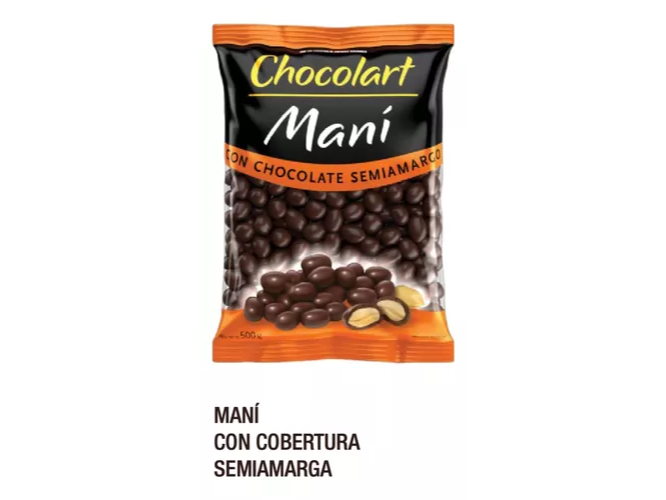 MANÍ CON CHOCOLATE CHOCOLART X 500 GRS.