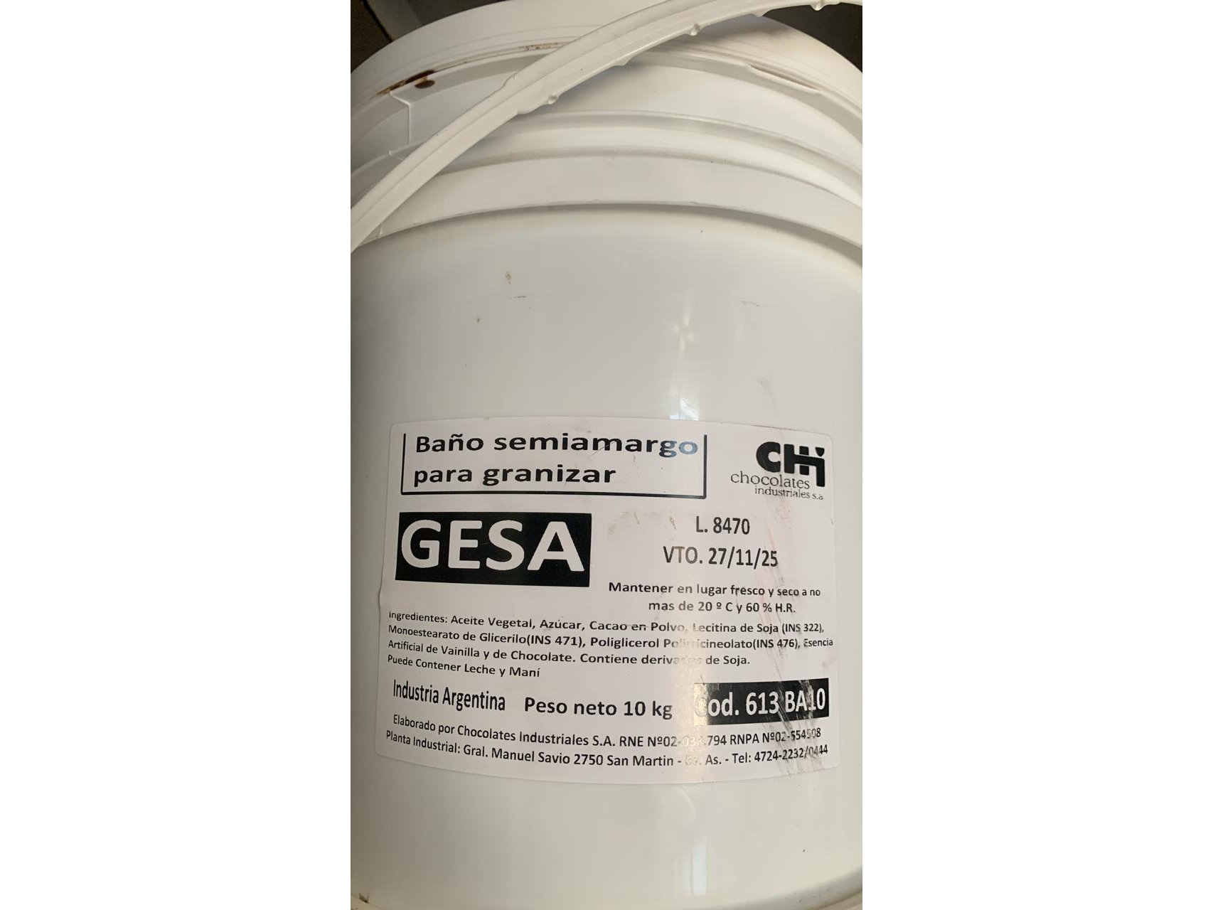 BAÑO PARA GRANIZAR CHI (GESA) BALDE X 10 KG