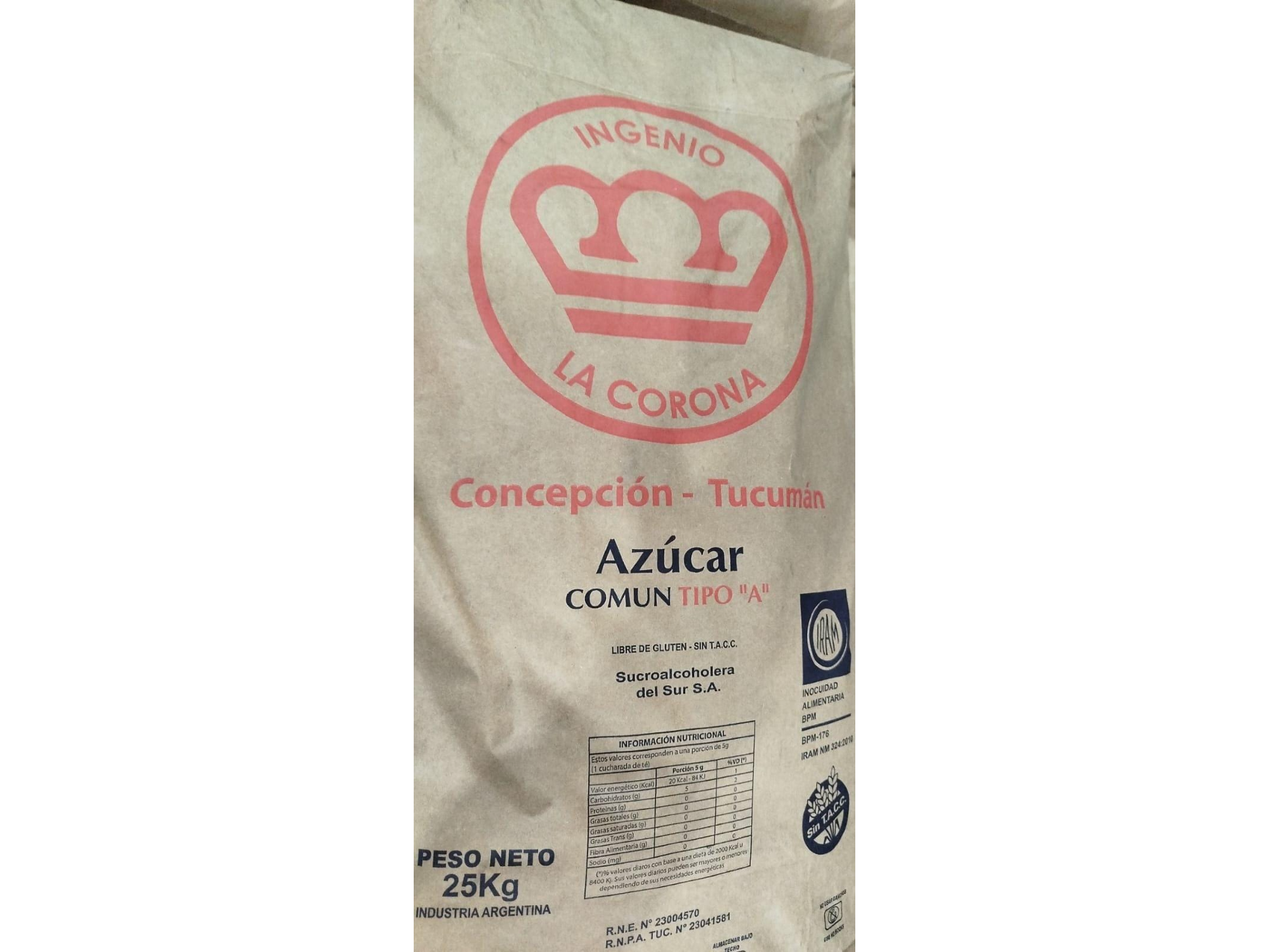 AZUCAR COMUN TIPO A X 25 KG.