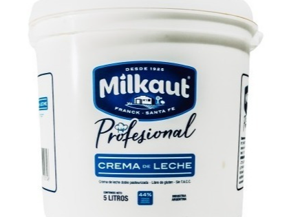 CREMA DE LECHE 44% MILKAUT X 5 LTS