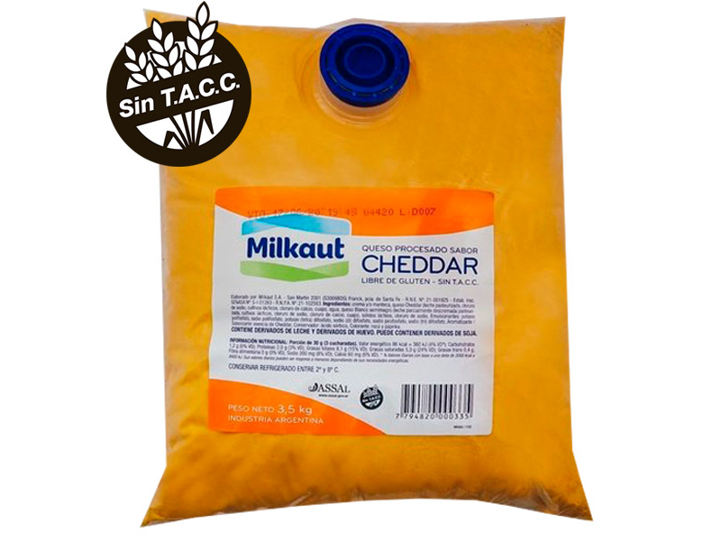 QUESO CHEDDAR MILKAUT X  3,5 KG.