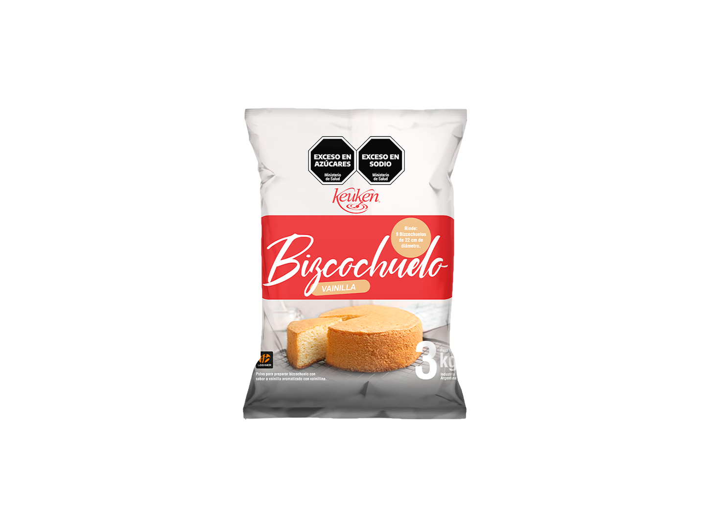 PREMEZCLA BIZCOCHUELO VAINILLA KEUKEN X 3 KG.