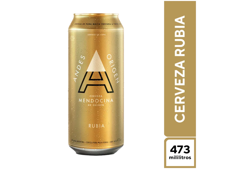 Cerveza Andes Origen Rubia 473 cc