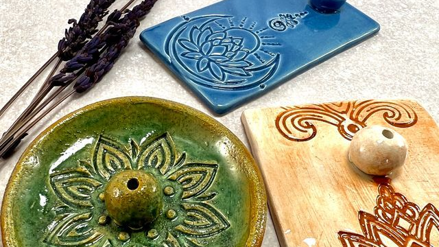 Porta sahumerio y Sahumador