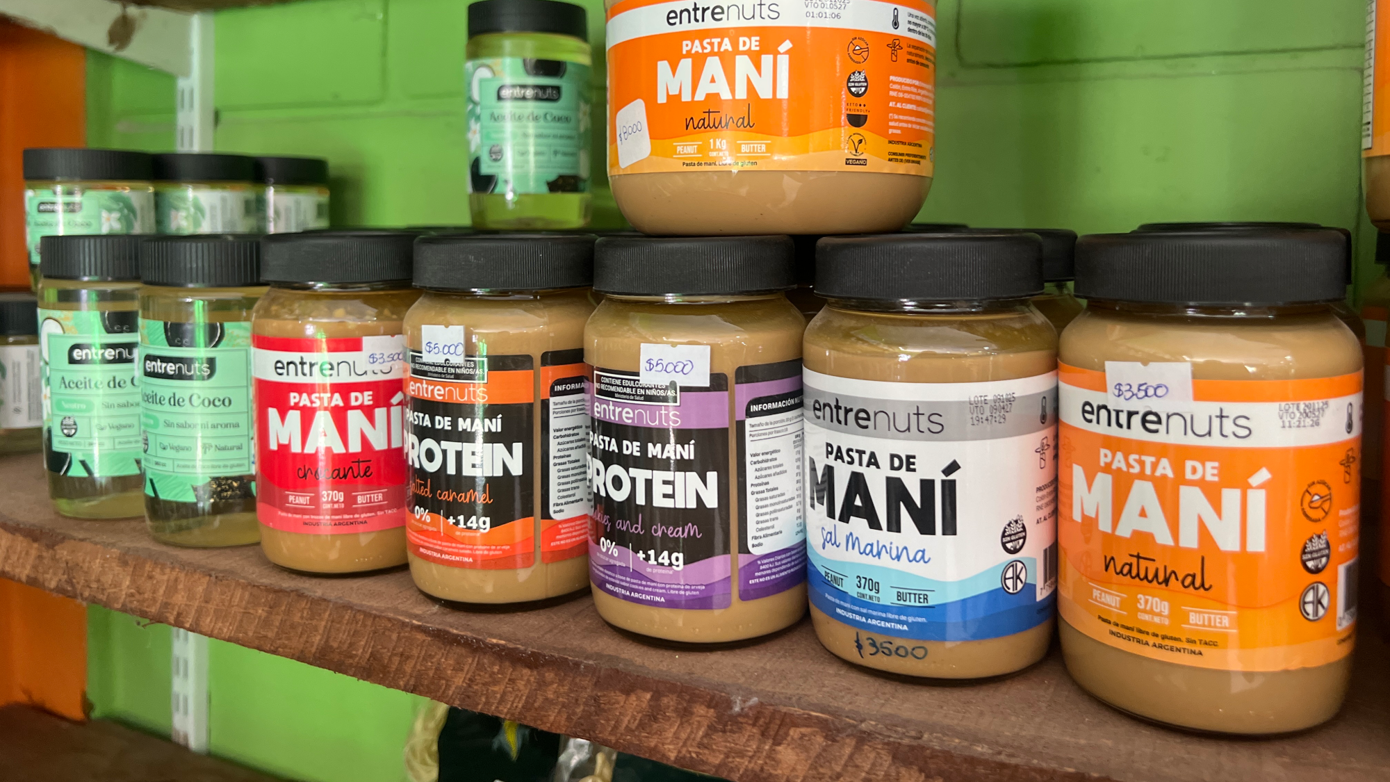 Mermeladas, aceites, pastas de maní, dulces