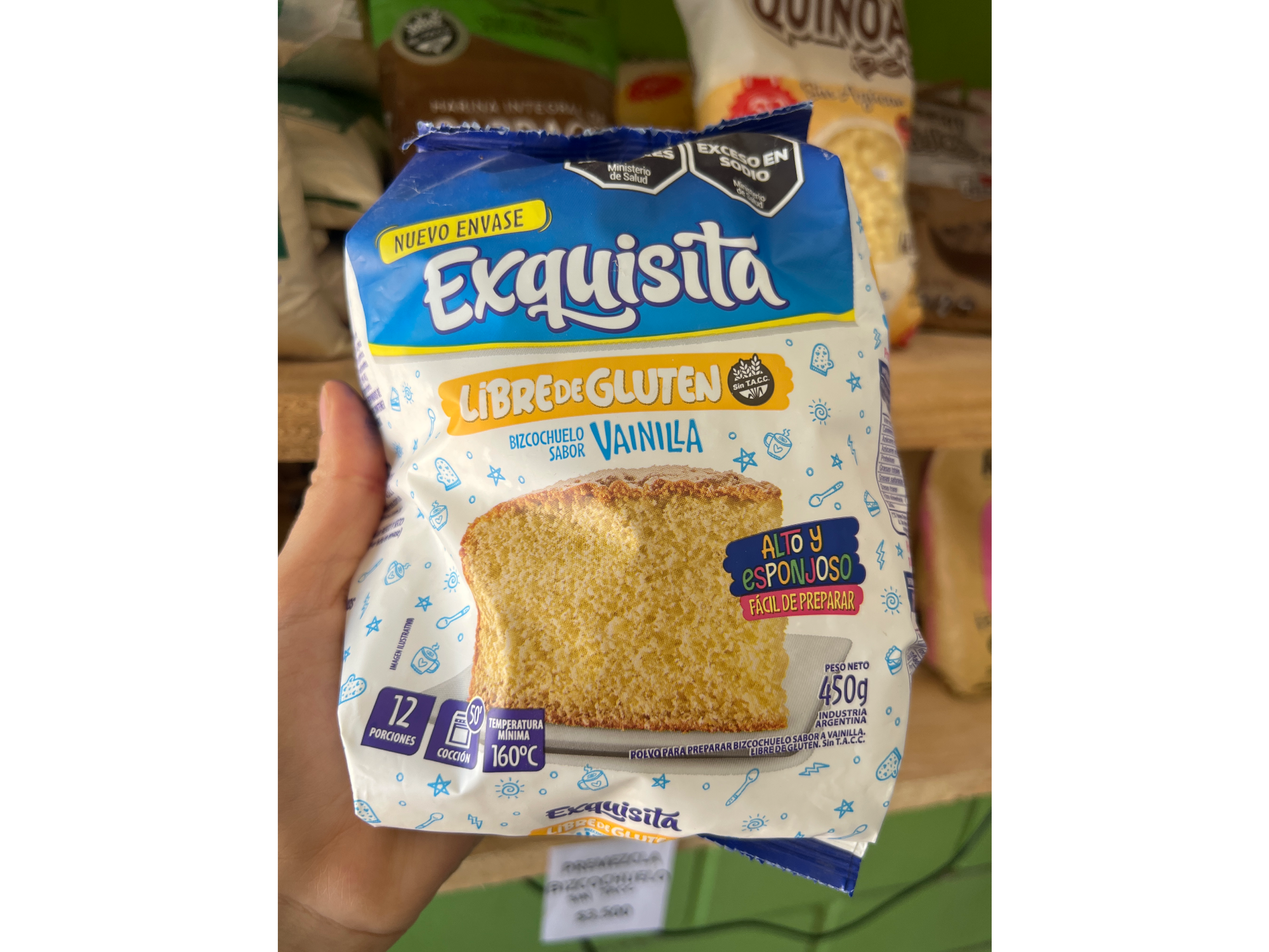 Bizcochuelo sabor vainilla