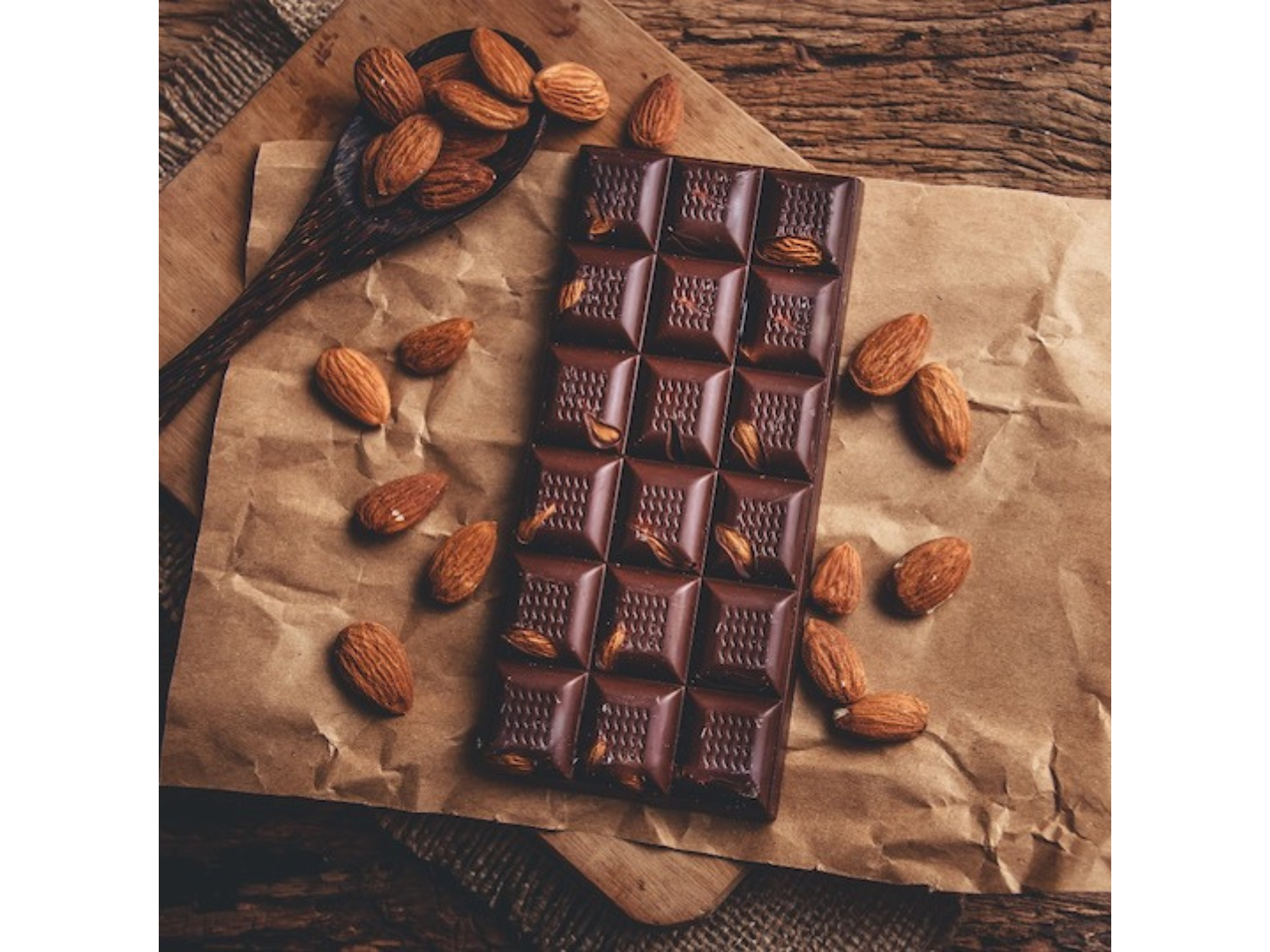 TABLETAS DE CHOCO CON ALMENDRAS X100GR SIN TACC