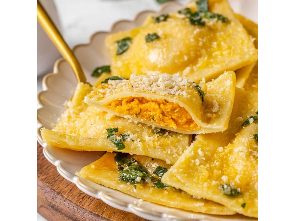 RAVIOLES KETO DE CALABAZA, ROQUEFORT Y NUEZ X250GR