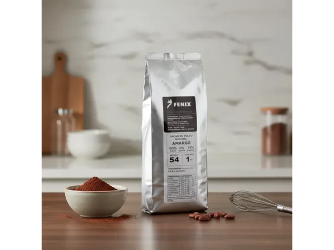 CACAO AMARGO 100% PURO NATURAL NO ALCALINO X50GR- FENIX
